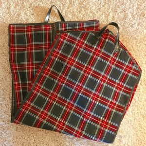 Vintage plaid garmet luggage travel bag